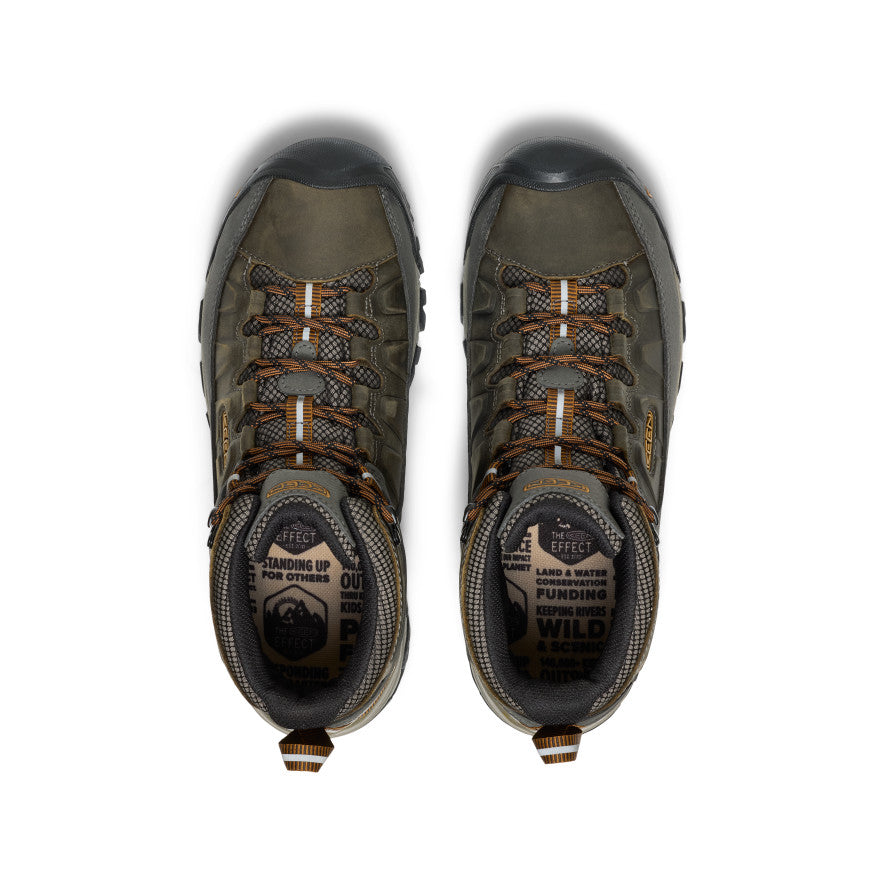 Mens Targhee III Waterproof Mid Wide Black OliveGolden Brown