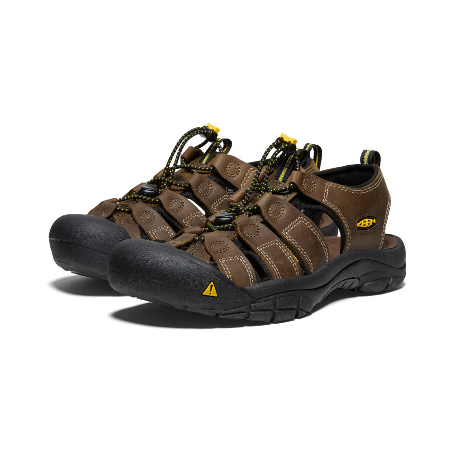 Mens Newport Leather Sandal Wide Bison