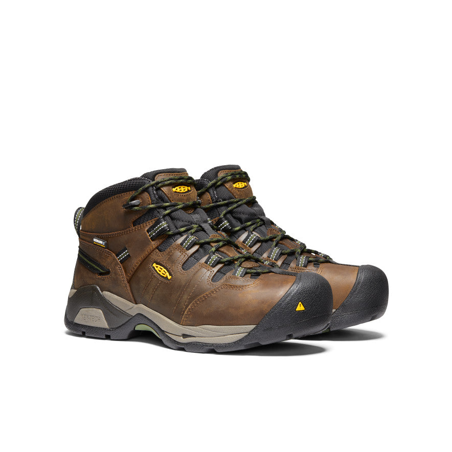 Mens Detroit XT Waterproof Boot Steel Toe Cascade BrownBronze Green