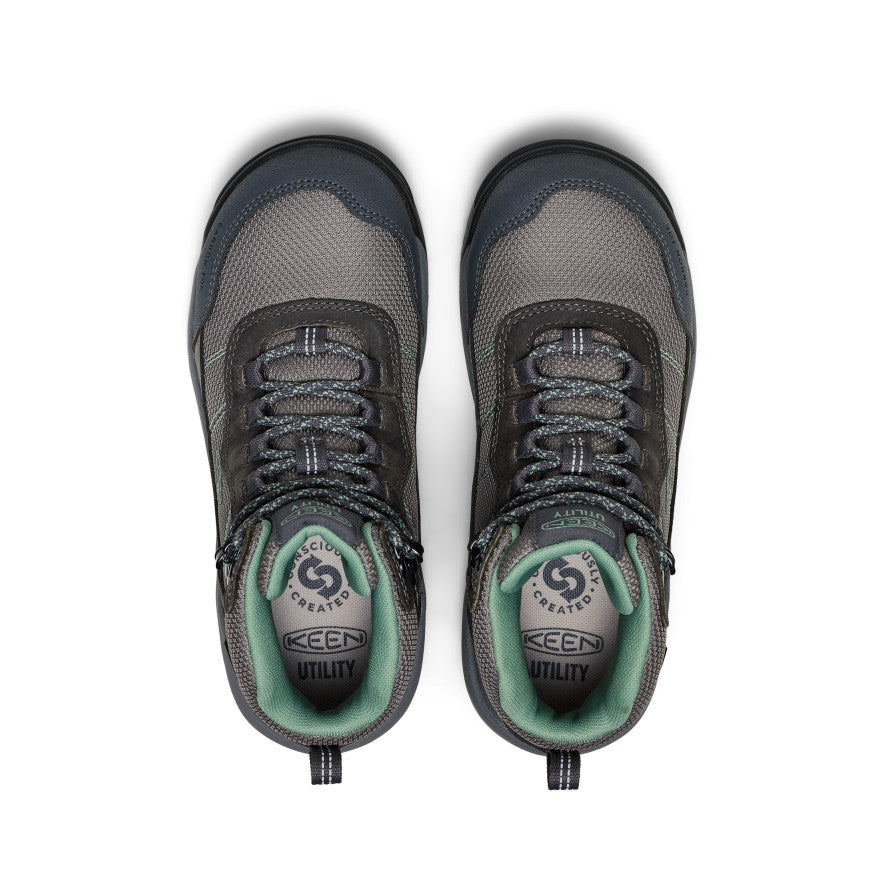 Womens Skokie Waterproof Work Boot Carbon Toe MagnetBlack