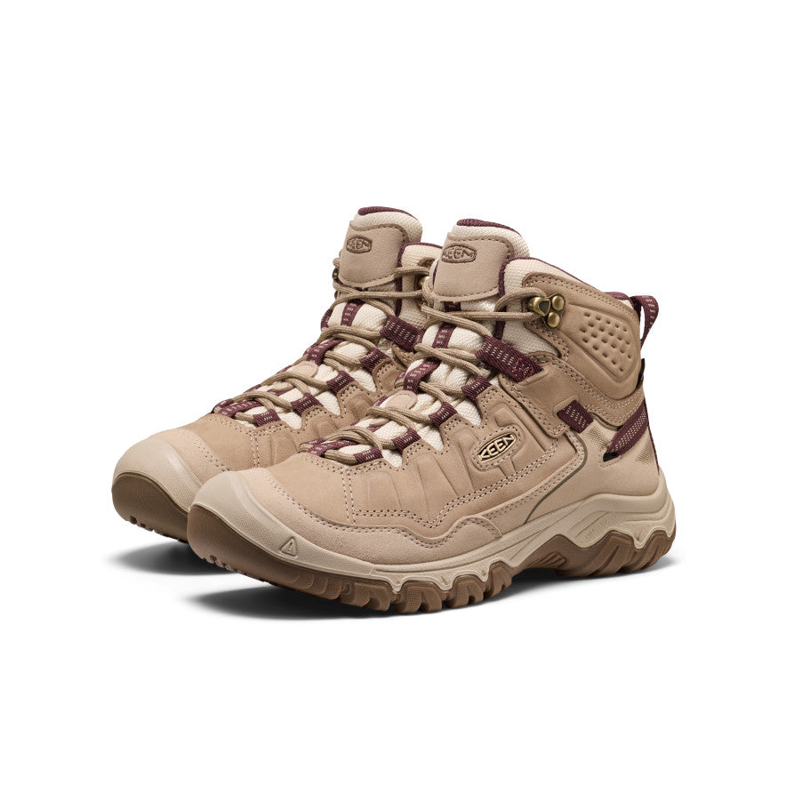 Womens Targhee IV Wide Waterproof Hiking Boot Plaza TaupeHuckleberry