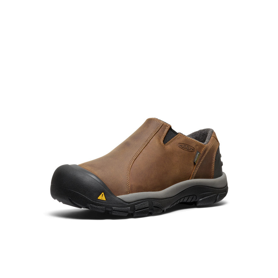 Mens Brixen Waterproof Shoe Wide Slate BlackMadder Brown