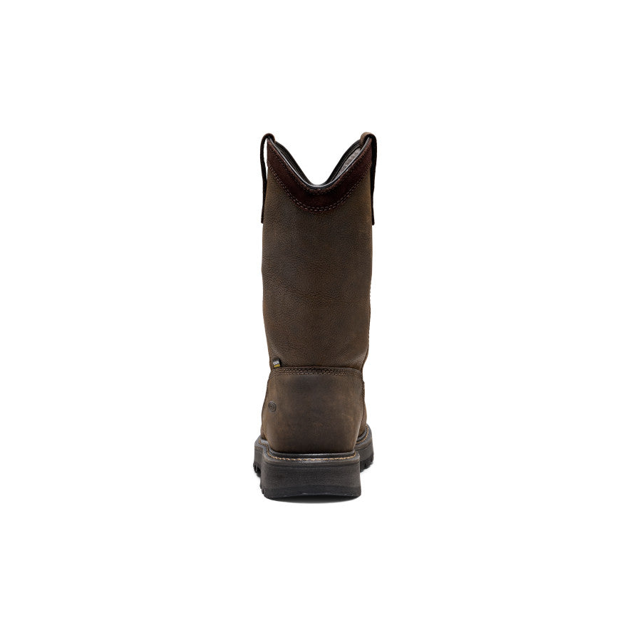 Mens Cincinnati Pull-On 90 Heel Waterproof Work Boot Carbon Toe Chocolate BrownBlack
