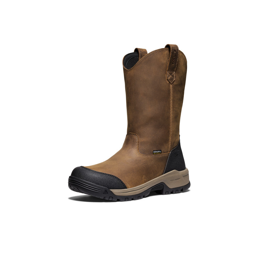 Mens Evanston Pull-On Waterproof Boot Soft Toe BisonBlack
