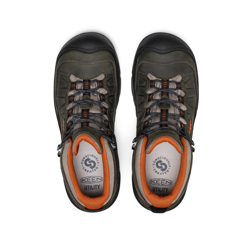 Mens Targhee IV Waterproof Work Boot Carbon Toe MagnetBlack