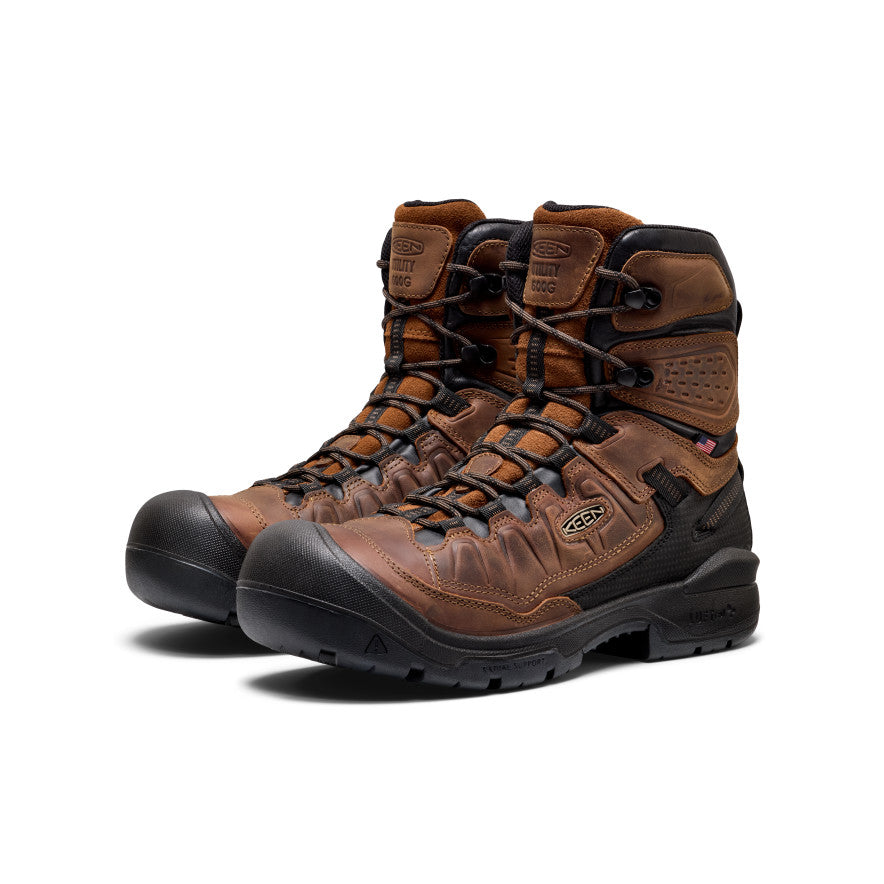 Mens Targhee IV 8 Insulated Waterproof Work Boot Carbon Toe BisonBlack