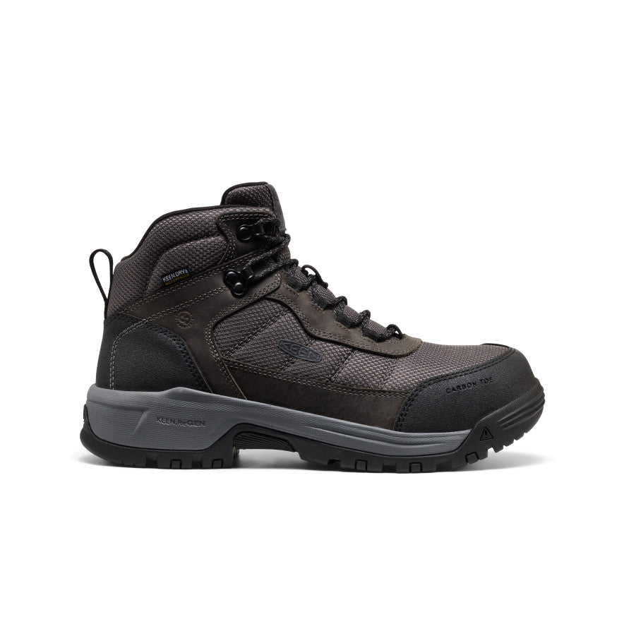 Mens Skokie Waterproof Work Boot Carbon Toe MagnetBlack
