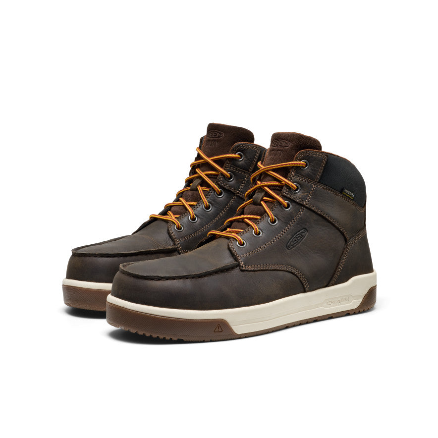 Mens Gibson Waterproof Work Boot Carbon Toe Cascade BrownGum