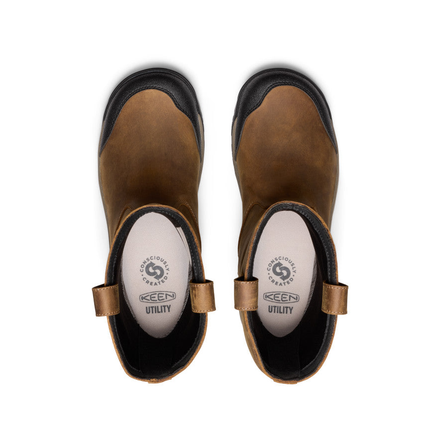 Mens Evanston Pull-On Waterproof Boot Soft Toe BisonBlack