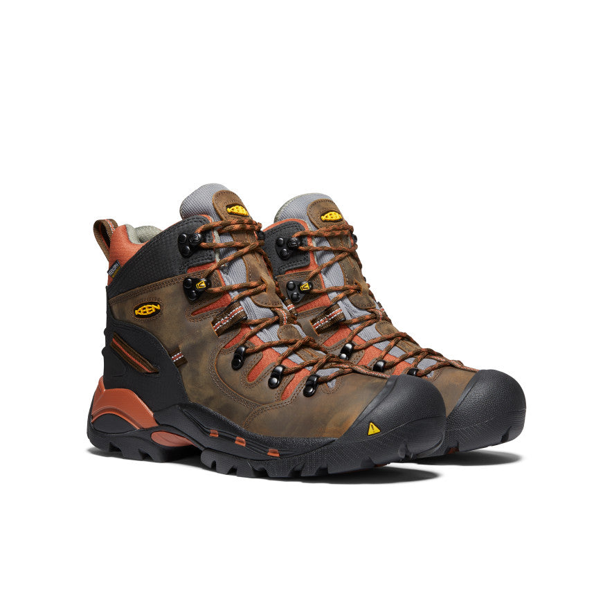 Mens Pittsburgh 6 Waterproof Boot Soft Toe Cascade BrownBombay Brown