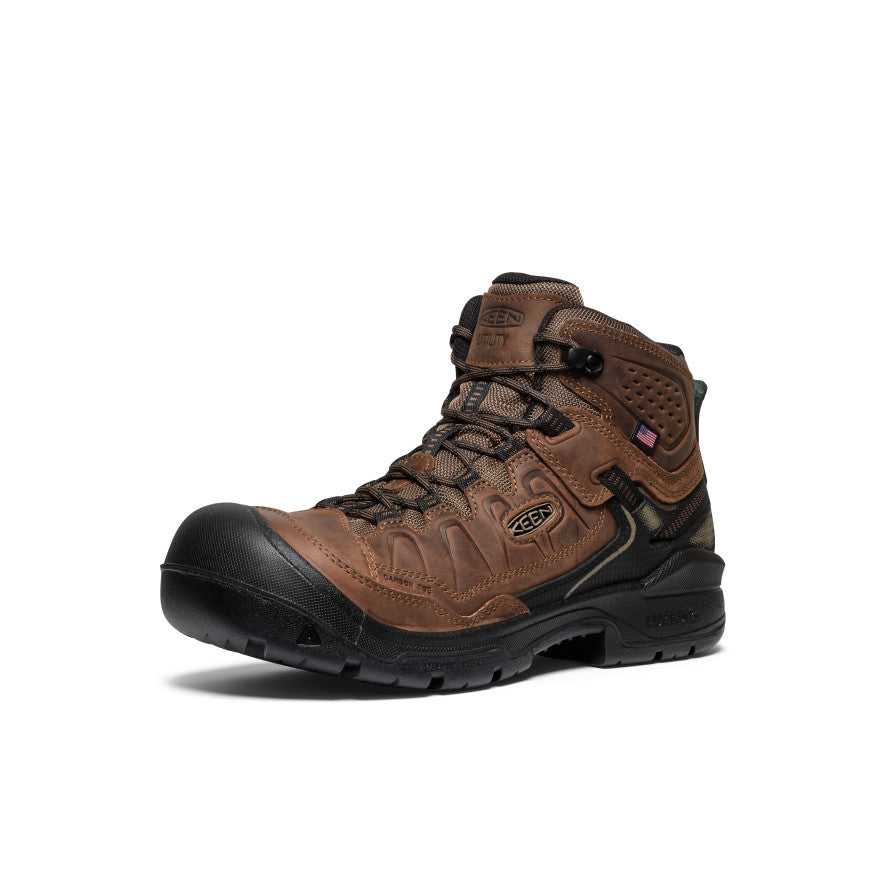 Mens Targhee IV Waterproof Work Boot Carbon Toe Dark EarthBlack