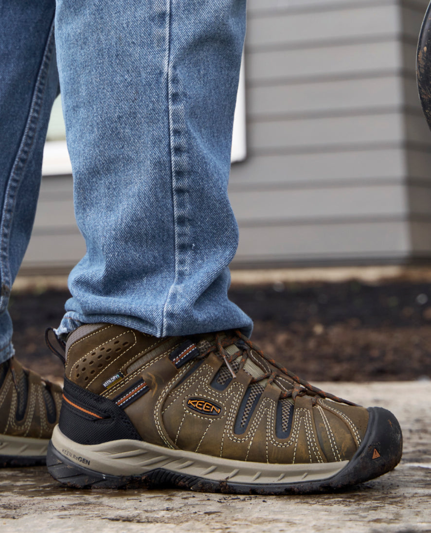 Mens Flint II Waterproof Mid Soft Toe Black OliveBrindle