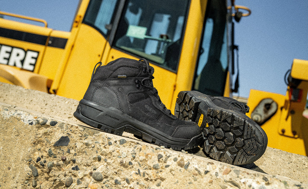 Mens Skokie Waterproof Work Boot Soft Toe BlackBlack