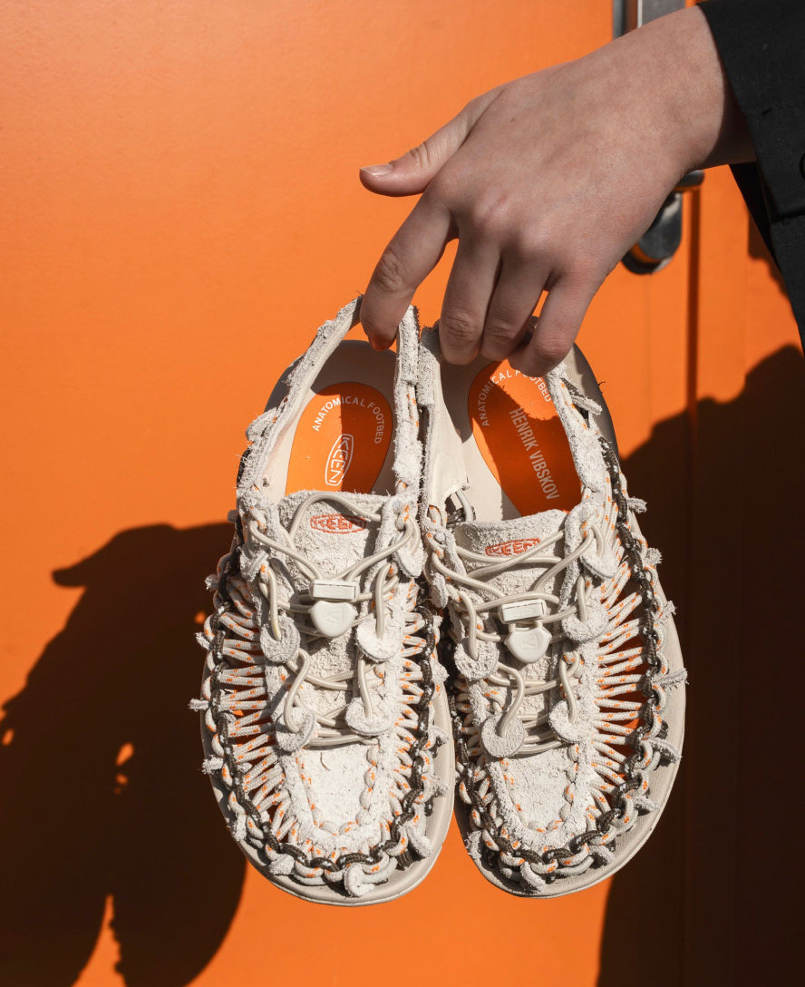All Gender UNEEK Leather Henrik Vibskov Sneaker Tangerine Cream