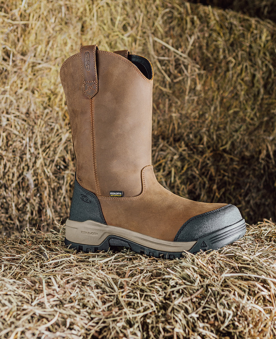 Womens Evanston Pull-On Waterproof Boot Carbon Toe BisonBlack
