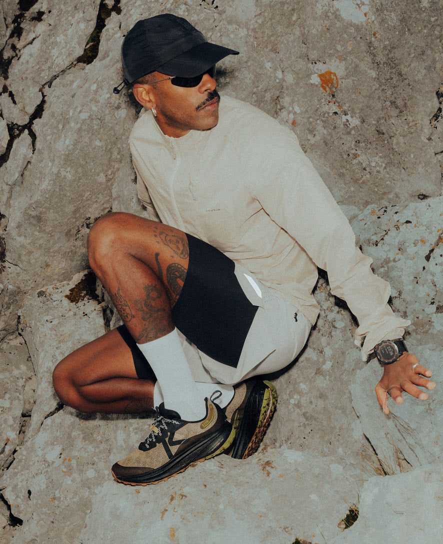 Mens Roam Trail Running Shoe BlackOrange Peel