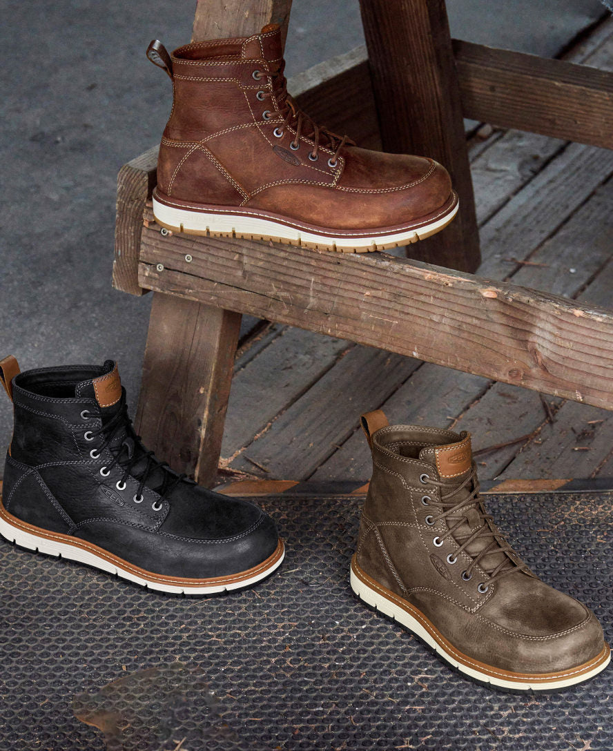 Mens San Jose 6 Boot Aluminum Toe BlackCaramel Cafe