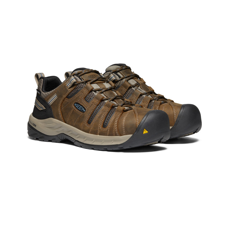 Mens Flint II Waterproof Steel Toe Cascade BrownOrion Blue
