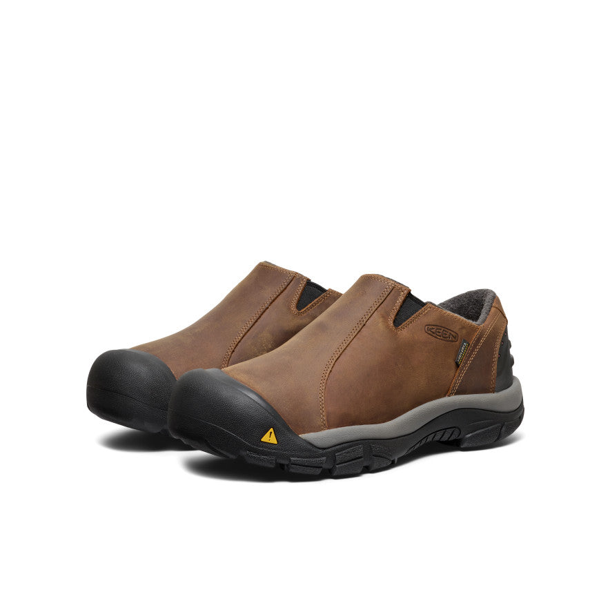 Mens Brixen Waterproof Shoe Wide Slate BlackMadder Brown