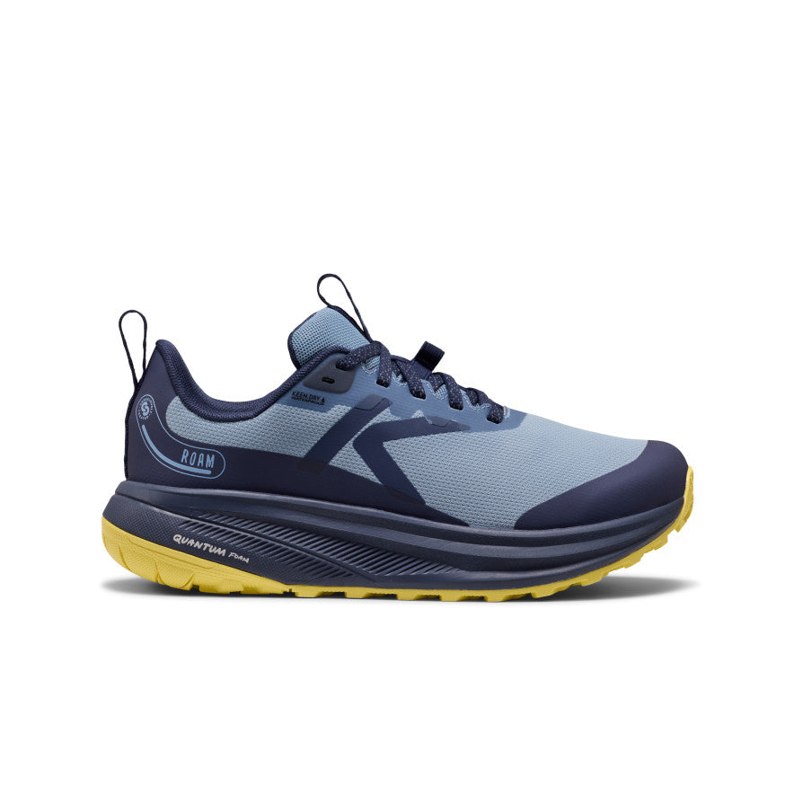 Womens Roam Waterproof Trail Running Shoe Faded DenimLemon Grass