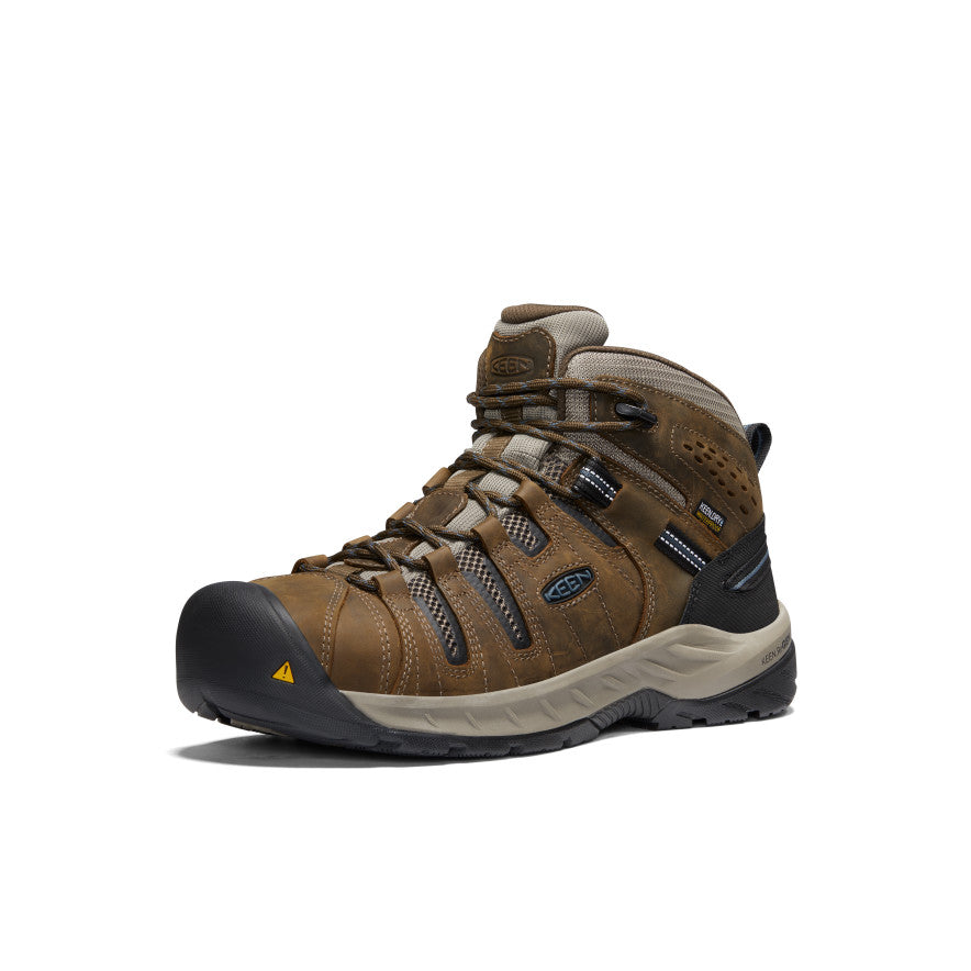Mens Flint II Waterproof Boot Steel Toe Cascade BrownOrion Blue