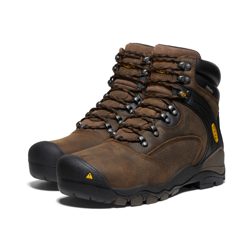 Mens Louisville 6 Waterproof Boot Steel Toe Cascade Brown