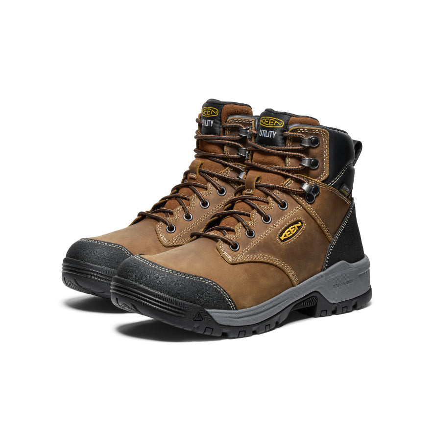 Mens Evanston 6 Waterproof Boot Soft Toe BisonBlack