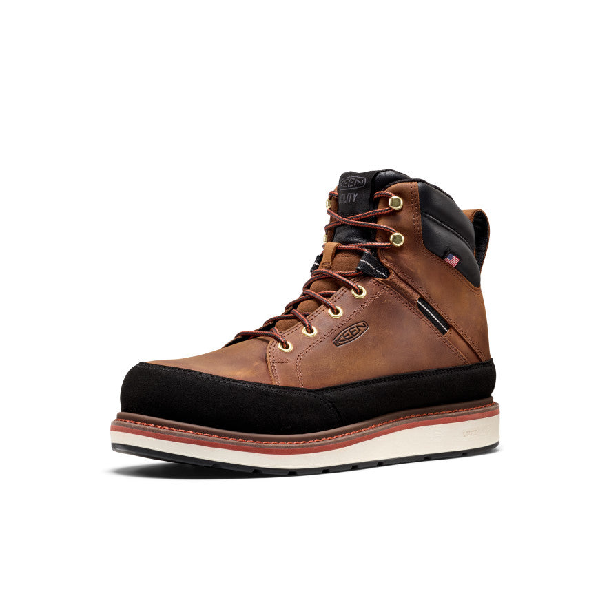 Mens Liberty Racer 6 Waterproof Work Boot Carbon Toe BisonBlack