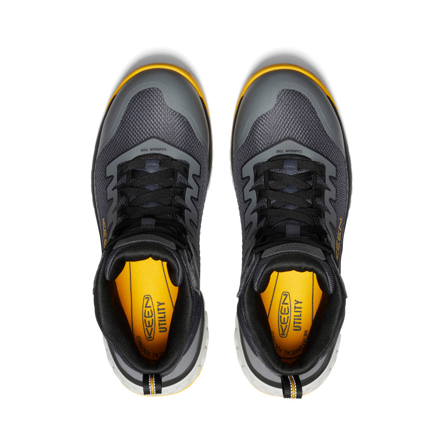 Mens Arvada Mid Work Sneaker Carbon Toe BlackKeen Yellow