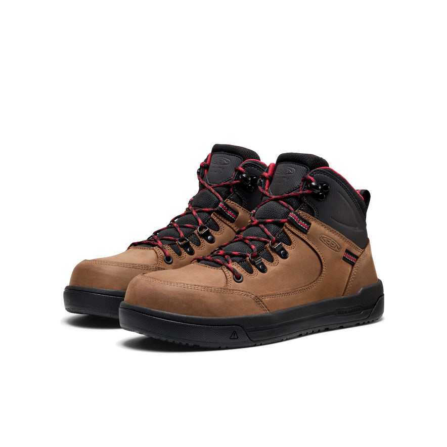 Mens Gibson Hiker Work Boot Carbon Toe BisonBlack