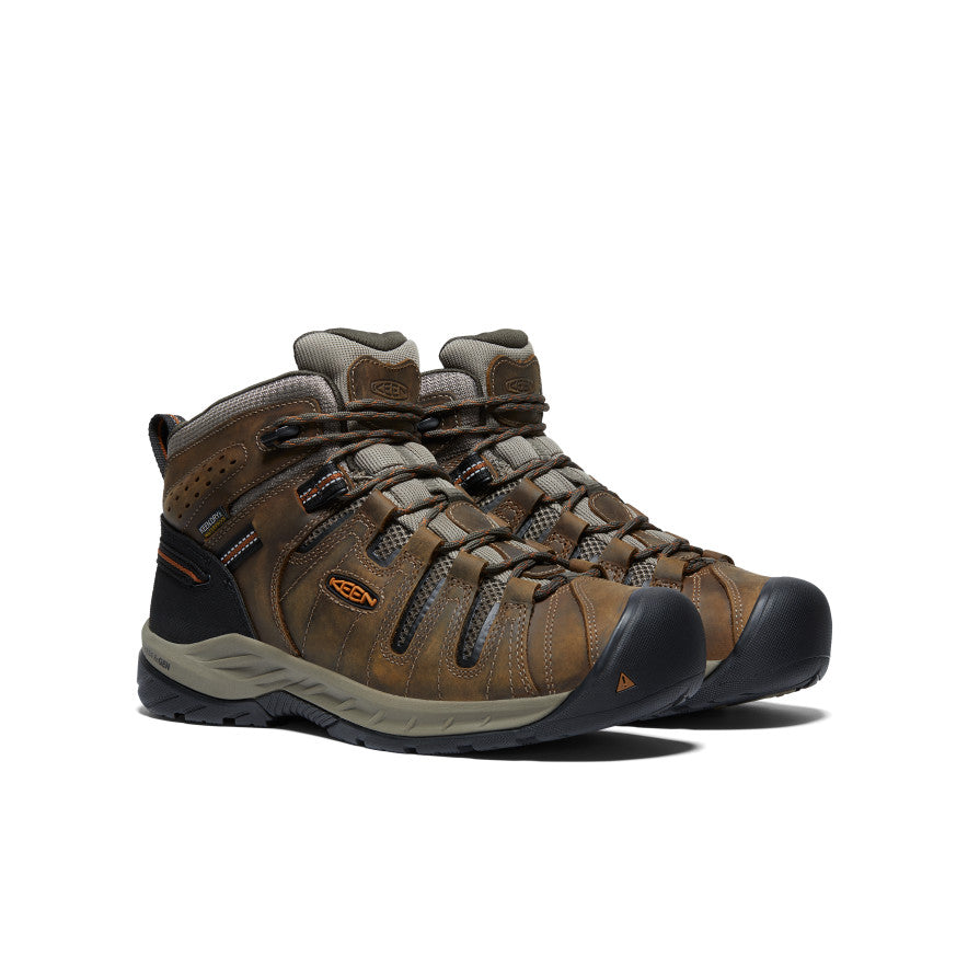 Mens Flint II Waterproof Mid Soft Toe Black OliveBrindle