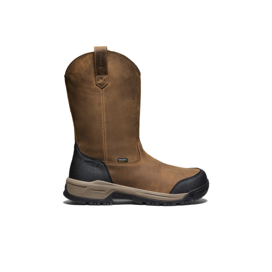 Mens Evanston Pull-On Waterproof Boot Soft Toe BisonBlack